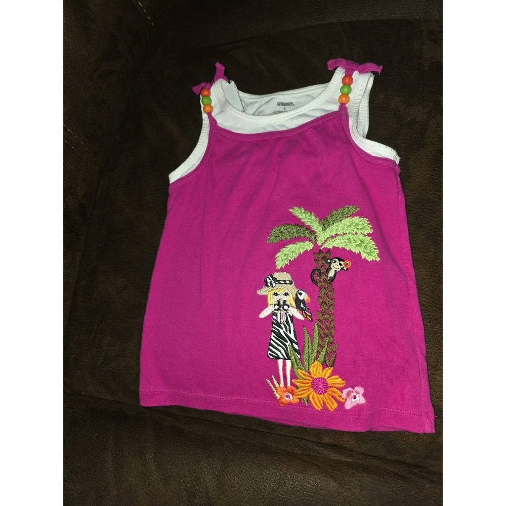 Gymboree wild for zebra‎ size 6 lot 3 tops 3 shorts 1 skirt